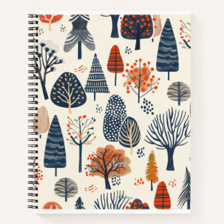 Whimsical Trees Pattern Notebook
