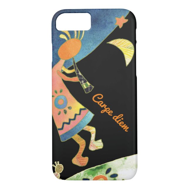 Whimsical Tribal Kokopelli Case-Mate iPhone Case (Back)