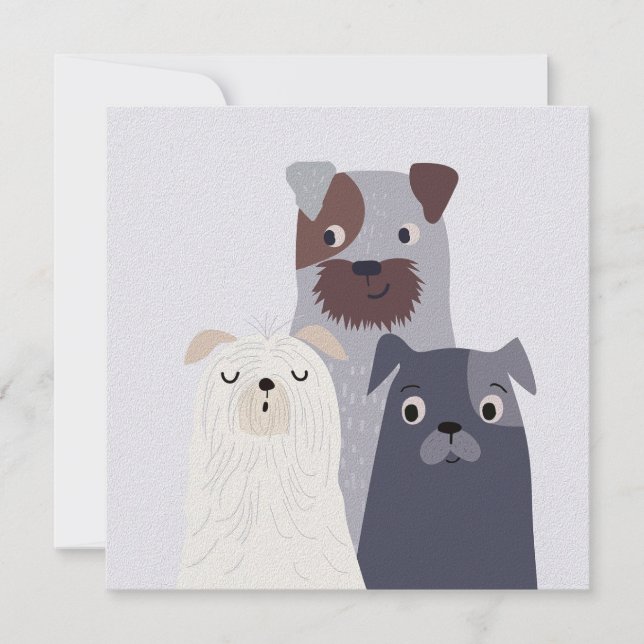 Whimsical trio of dogs (Front)