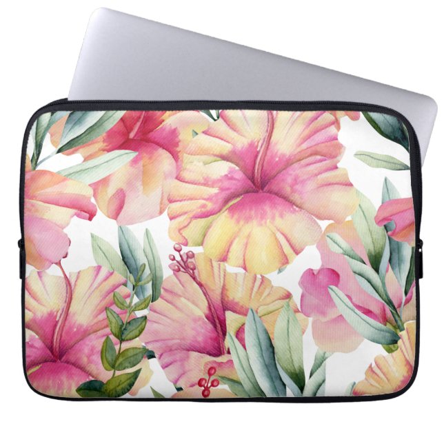 Whimsical Tropical Art Laptop Sleeve (Front)
