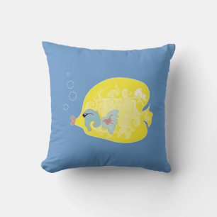 Whimsical Tropical Fish Ocean Art Cushion