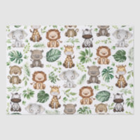 Whimsical Tropical Jungle Safari Wild Animals