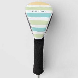 Whimsical Tropics Cabana Stripes Golf Head Cover