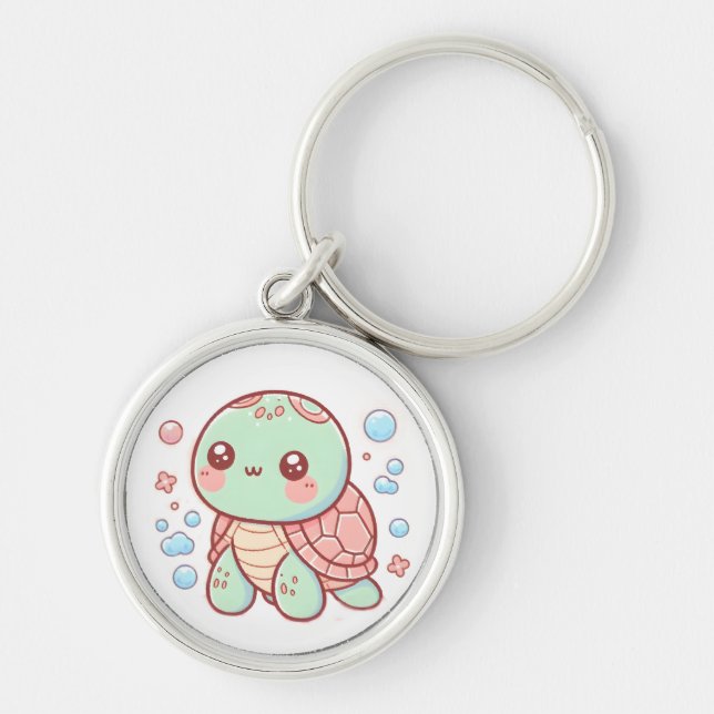 Whimsical Turtle Key Ring (Front)