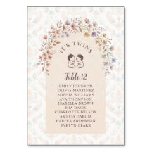 Whimsical Twins Baby Shower Chic Floral LPM26