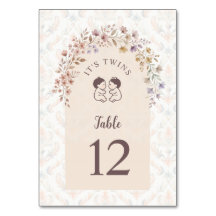 Whimsical Twins Baby Shower Pastel Floral LPM26