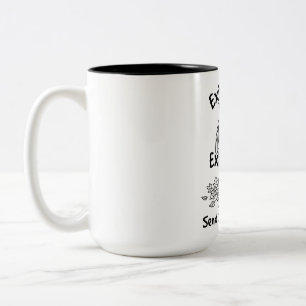 Whimsical Two-Tone Mug for Coffee Lovers