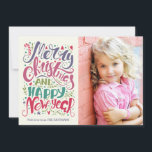 Whimsical Typography Colourful Christmas Photo Holiday Card<br><div class="desc">Send stylish holiday greetings with these colourful photo cards,  featuring modern and fun typography!</div>