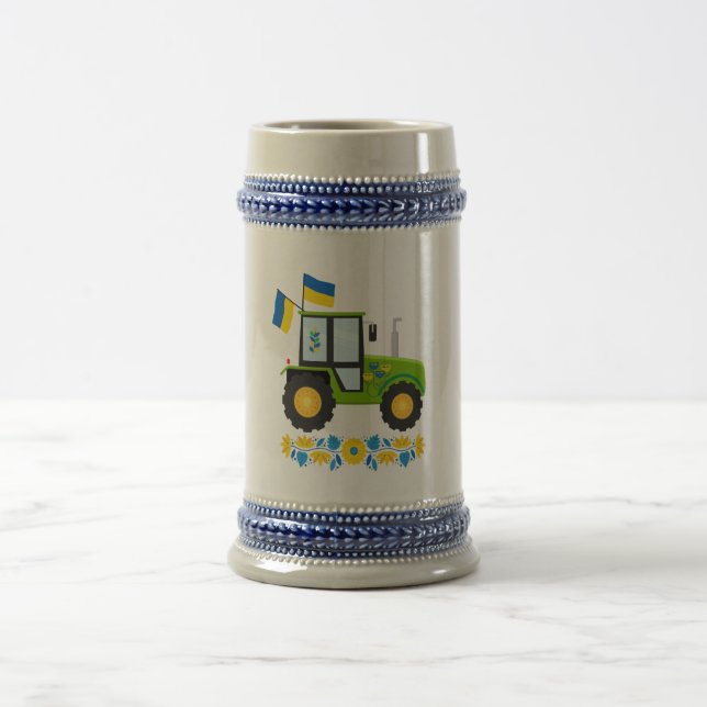 Whimsical Ukraine Tractor   Beer Stein (Center)