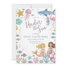 Whimsical Under the Sea Mermaids and Ocean Animals