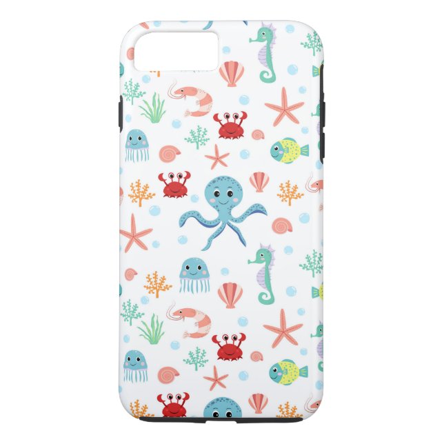 Whimsical Underwater Sea Creatures Case-Mate iPhone Case (Back)