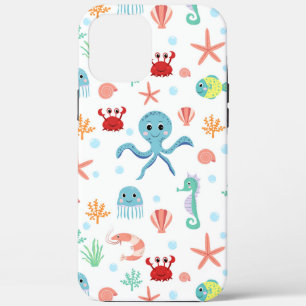 Whimsical Underwater Sea Creatures iPhone 12 Pro Max Case
