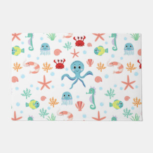 Whimsical Underwater Sea Creatures Doormat