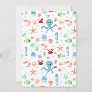 Whimsical Underwater Sea Creatures Invitation