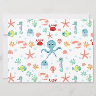 Whimsical Underwater Sea Creatures Invitation