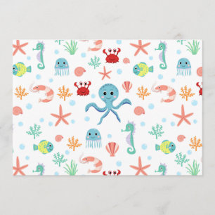 Whimsical Underwater Sea Creatures Menu