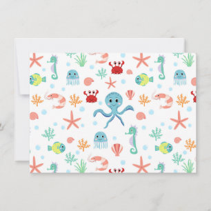 Whimsical Underwater Sea Creatures Save The Date