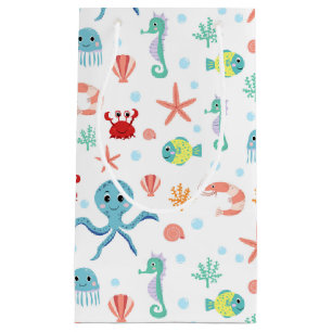 Whimsical Underwater Sea Creatures Small Gift Bag