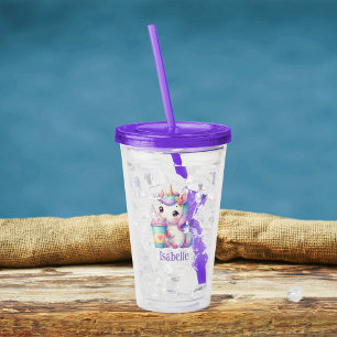 Whimsical Unicorn Acrylic Tumbler