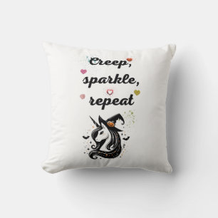 Whimsical Unicorn Line Art – "Creeper, Sparkle, Re Cushion