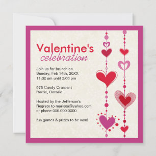 Whimsical Valentine's Day Party Invitation