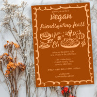 Whimsical VEGAN Thanksgiving Friendsgiving CUSTOM 