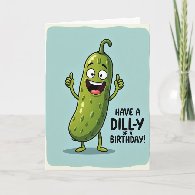 Whimsical Veggie Birthday Card (Front)