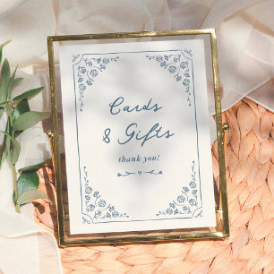 Whimsical Vintage Bridal Shower Cards & Gifts Poster