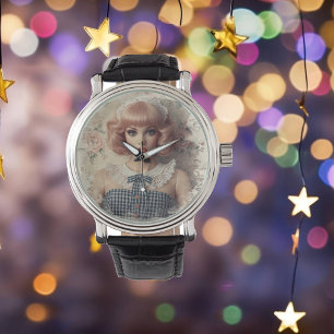 Whimsical Vintage Dollcore Girl  Watch