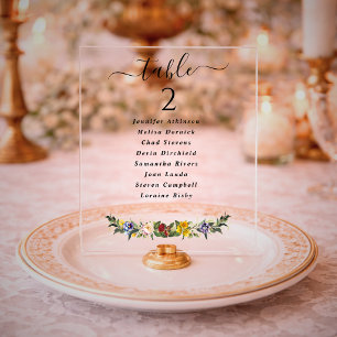 Whimsical Vintage Floral wedding seating chart