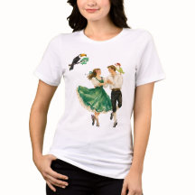 Whimsical Vintage Folk Dance Romance Art Design