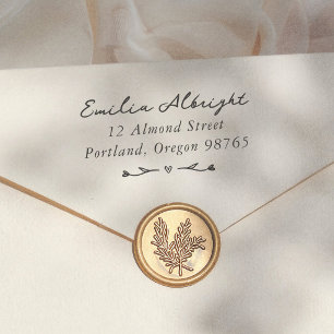 Whimsical Vintage Hand Drawn Return Address Self-inking Stamp