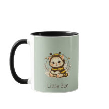 Whimsical Vintage Kitten Bee Costume Coffee Mug