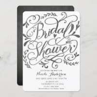 Whimsical Vintage Lettering Chalk Bridal Shower