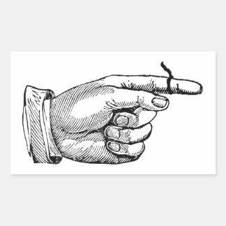Whimsical Vintage Remember String on Finger Refrig Rectangular Sticker
