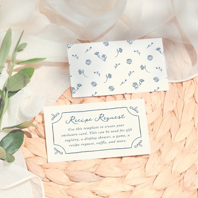 Whimsical Vintage Tea Party Bridal Shower Enclosure Card (Creator Uploaded)