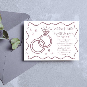 Whimsical Vows   Hand Drawn   Engagement Party Invitation