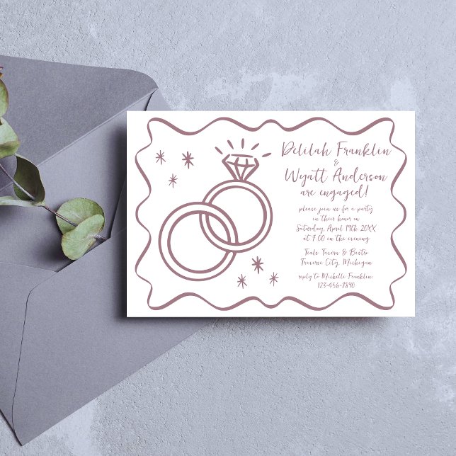 Whimsical Vows | Hand Drawn | Engagement Party Invitation (Creator Uploaded)
