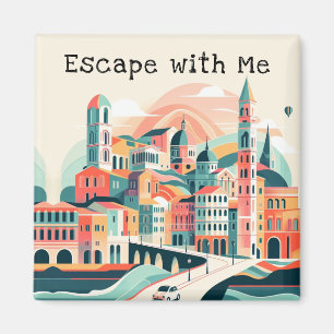Whimsical Wanderlust Dreamscape Journey Magnet