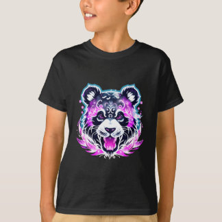 "Whimsical Warrior: Kids' Evil Ninja Panda Illustr T-Shirt