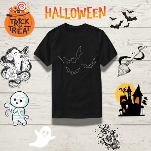 Whimsical Watercolor Bats Family Halloween T-Shirt