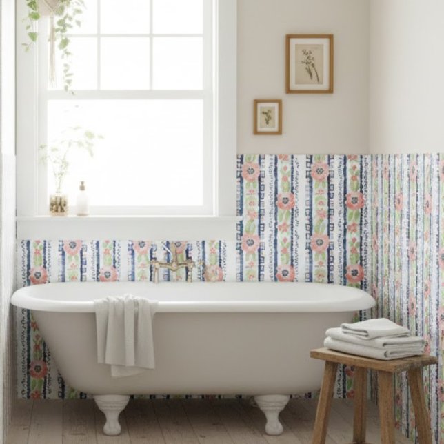 Whimsical Watercolor Blue Green Decorative Tile (Creator Uploaded)