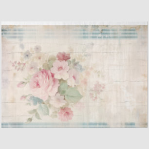 Whimsical watercolor blush English roses chic Tissue Paper