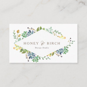 Whimsical Watercolor Business Card