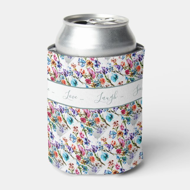 Whimsical Watercolor Butterflies Can Cooler (Can Front)