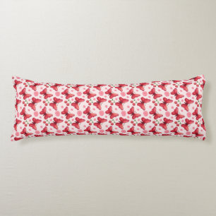 Whimsical Watercolor Butterfly and Cherry Pattern Body Cushion