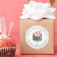 Whimsical Watercolor Cake Box Product Label