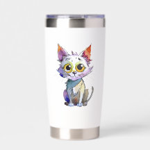 Whimsical Watercolor Cat