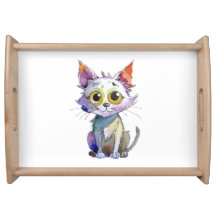 Whimsical Watercolor Cat