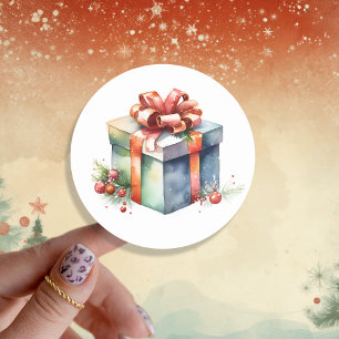 Whimsical Watercolor Christmas Gift Seals